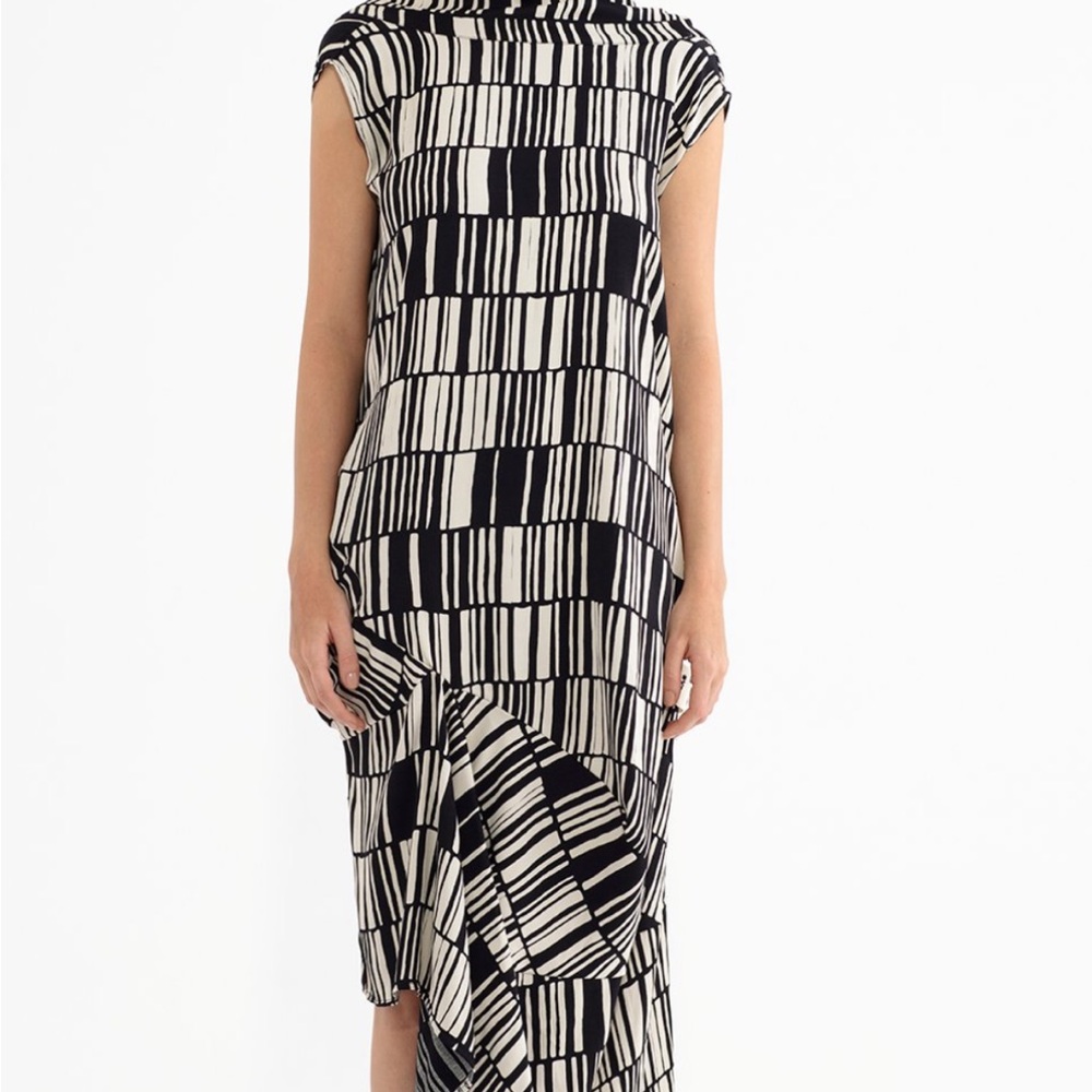 Beautiful #VDR VIADELLERROSE  Nero Biege dress 100%viscose
